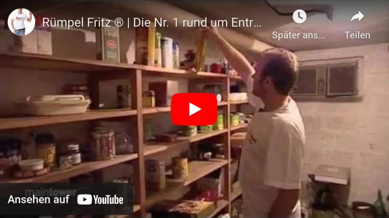 Standbild aus einer Fernsehreportage über Rümpel Fritz